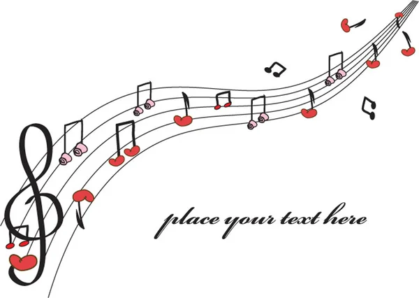 Musique d'amour . — Image vectorielle
