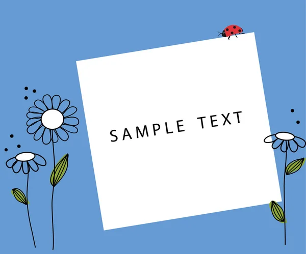 Bannière florale pour carte de vœux — Image vectorielle