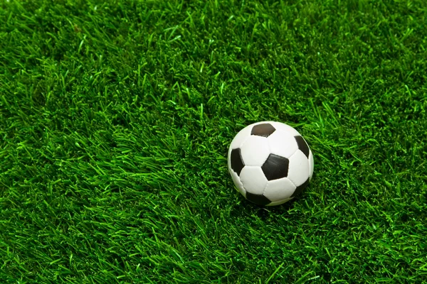 Soccer balls on the grass — Stock Photo, Image