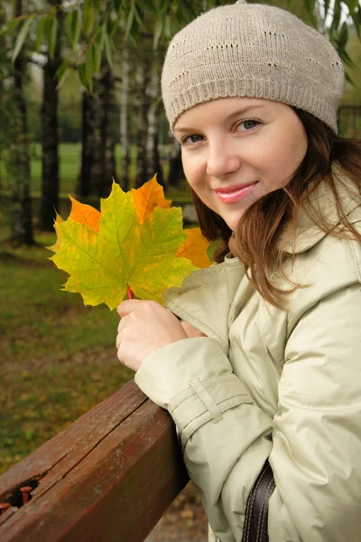 stock image Woman in autumn