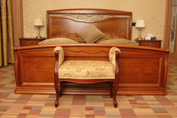 Sovrum i ett hotell — Stockfoto