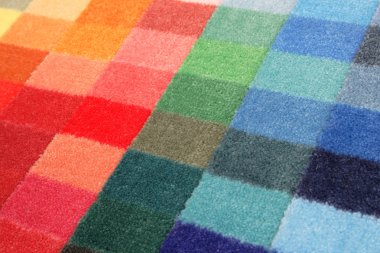 Color spectrum of carpet samples clipart