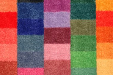 Color board of carpet samples clipart