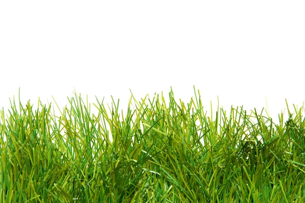 Zelené svěží umělá tráva — Stock fotografie