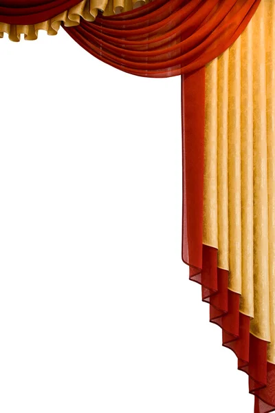Rot mit dem goldenen Vorhang — Stockfoto
