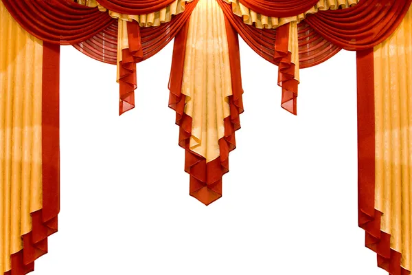 Rot mit goldenem Bühnenvorhang — Stockfoto
