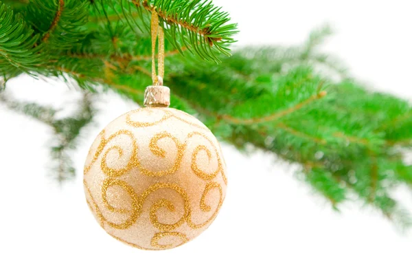 Noel oyuncak ve ağaç — Stok fotoğraf