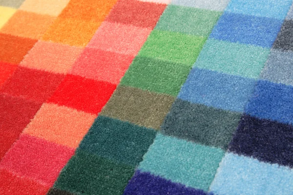 Espectro de cores de amostras de tapete — Fotografia de Stock
