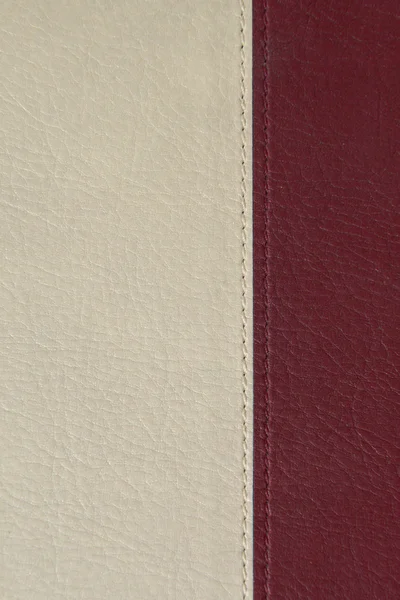 White and red leather texture — Stock Photo, Image
