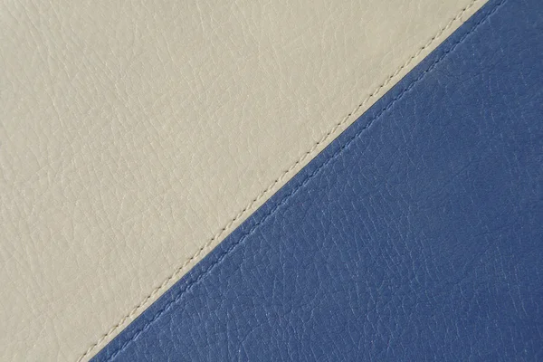 Wit en blauw leder texture — Stockfoto
