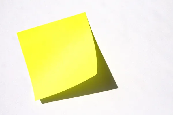 Sarı yapışkan not — Stok fotoğraf