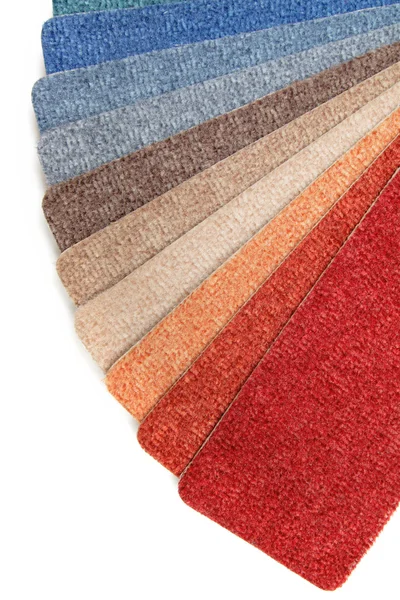 Gama de colores de muestras de alfombras — Foto de Stock