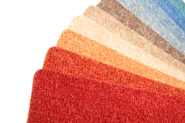 Gama de cores de amostras de tapete — Fotografia de Stock