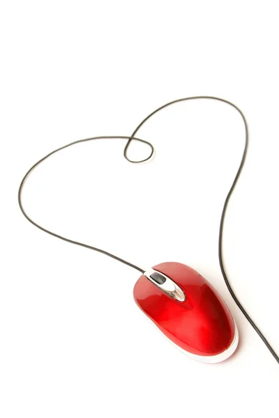 Red mouse like heart — Stock Photo, Image