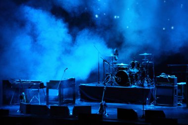 Performance stage awaiting for rock band clipart