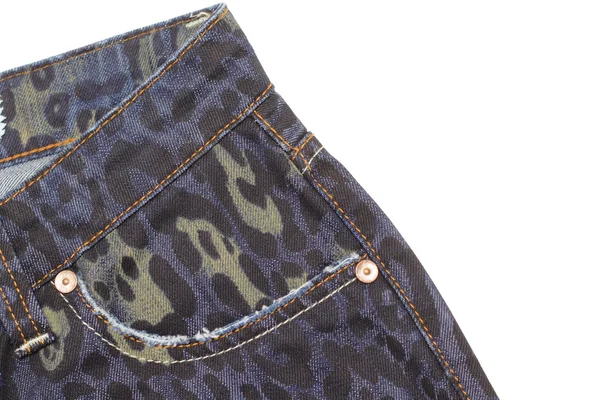 Fragmento de calça jeans — Fotografia de Stock
