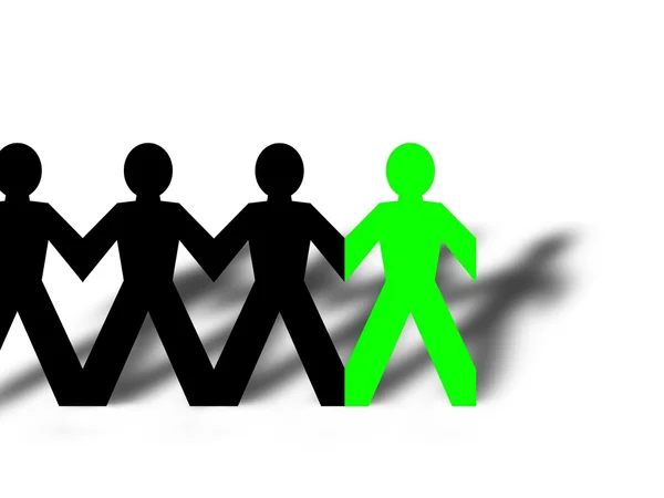 Group Man Green — Stock Photo, Image