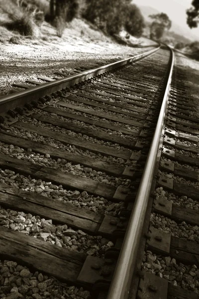 Σιδηροδρομικές γραμμές — Φωτογραφία Αρχείου