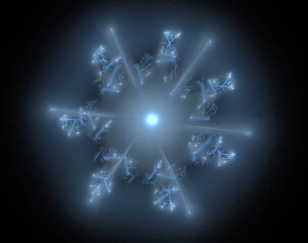 Фрактал 29 блакитна зірка — стокове фото