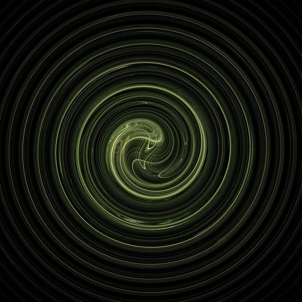 Fraktal 31 gröna spiral — Stockfoto