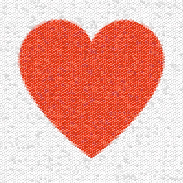 Heart Mosaic Hexagons — Stock Photo, Image