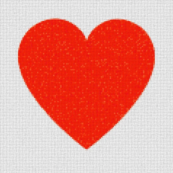 Coração Mosaico Quadrados — Fotografia de Stock