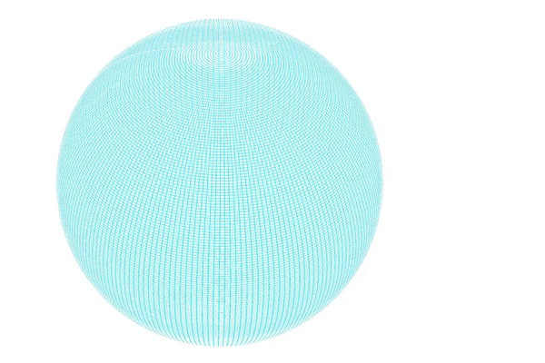 Drahtkugel voller blau-weißer Hintergrund — Stockfoto