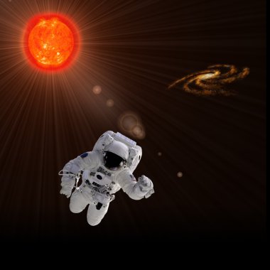 Astronaut And Sun clipart