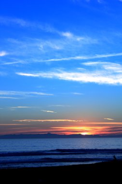 Sunset Ocean Blue clipart