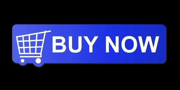 Koupit nyní modrá — Stock fotografie