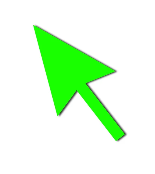 Cursor Arrow Mouse Green — Stock Photo, Image