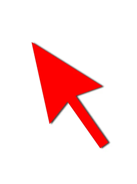 Cursor Flecha Ratón Rojo — Foto de Stock