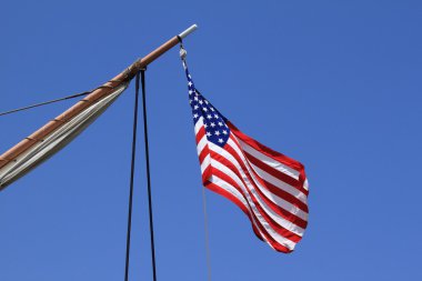 ABD bayrağı gemi yelken