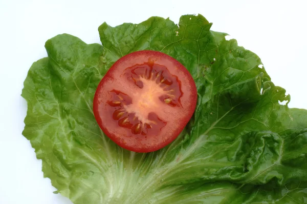 Salad and tomatoe — Stock Photo, Image