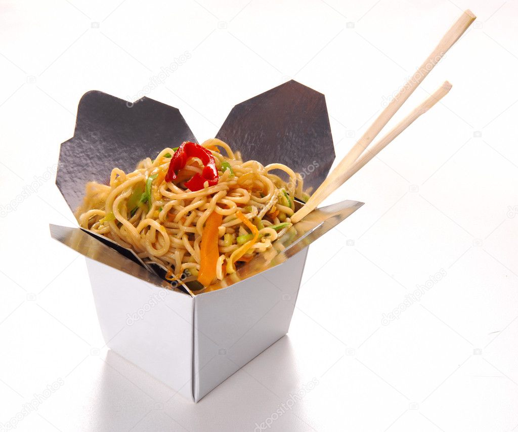 chinese noodles in a box