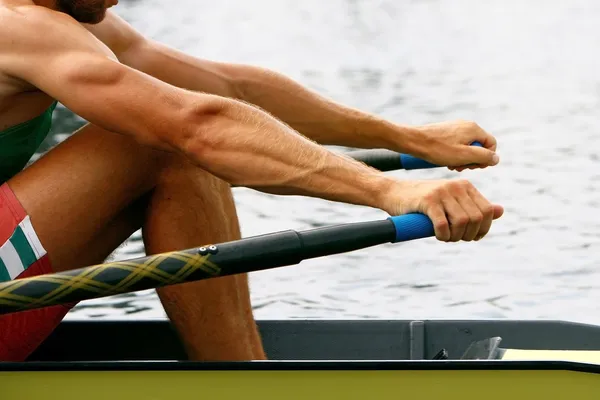 Academic oar in the water — Stock Photo, Image
