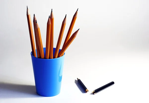 Pencils in a glass — Stock Photo, Image