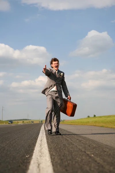 stock image Happy businessman.