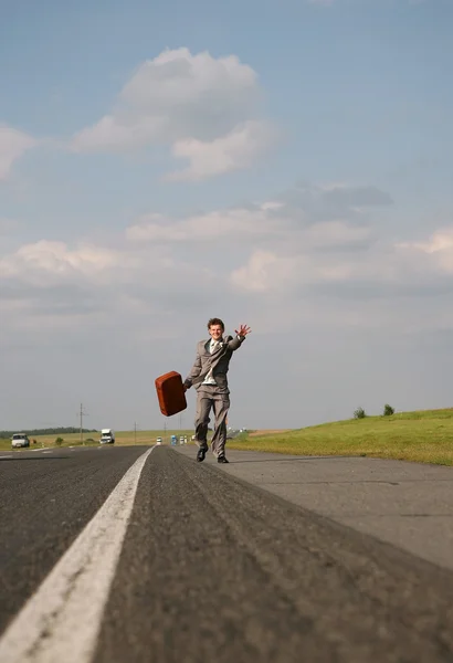 stock image Happy businessman.