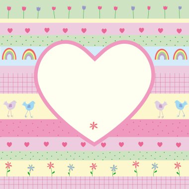 Postcards from the heart. clipart