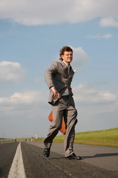 stock image Happy businessman.