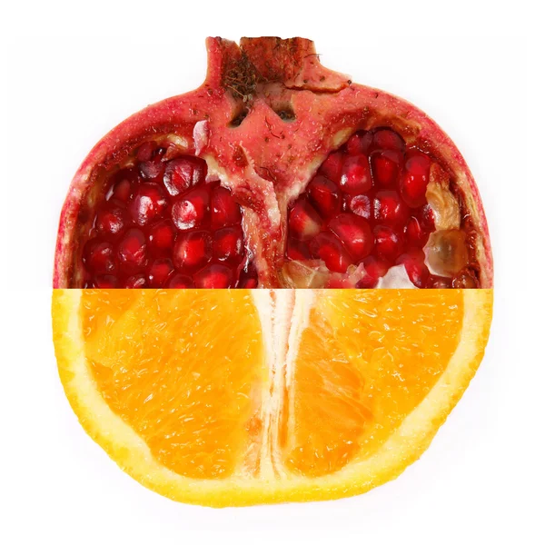 Collage van vers fruit — Stockfoto