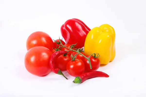 Fresh pepper and tomato — Stock Photo, Image