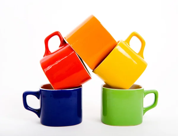 Ensemble de tasses colorées — Photo