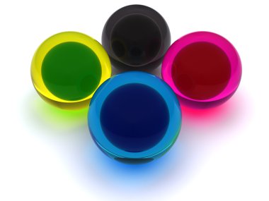 CMYK Spheres clipart