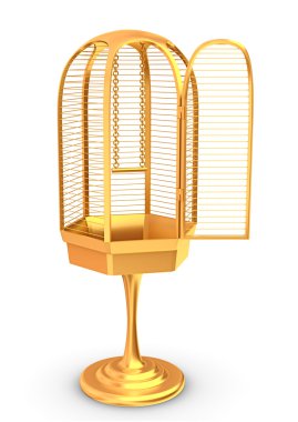 Golden cage clipart