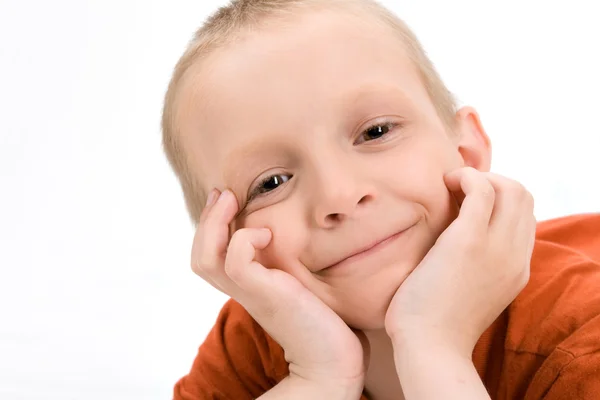 Schattige lachende jongen — Stockfoto
