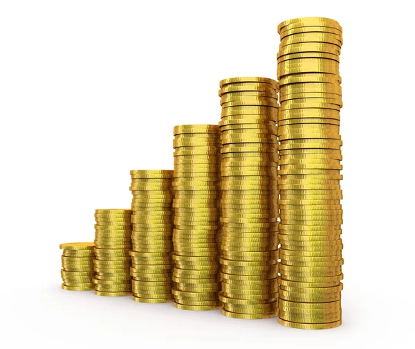 Dollar coins chart — Stock Photo, Image