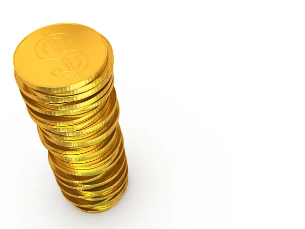 Dollar coins stack — Stock Photo, Image