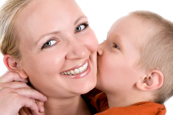 Kiss for mom — Stock Photo, Image